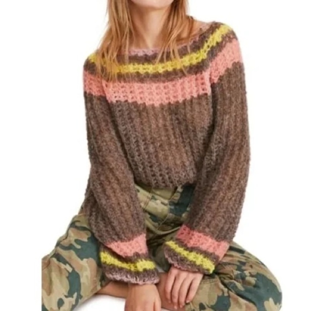 Free People Alpaca Reach for the Stars sweater